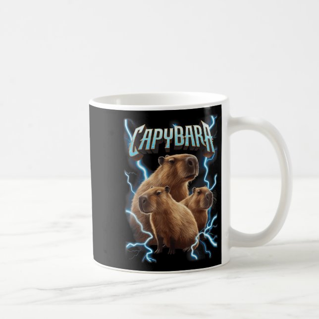 Capybara Heavy Metal Weihnachtsfest Shirt _ Funny  Kaffeetasse (Rechts)