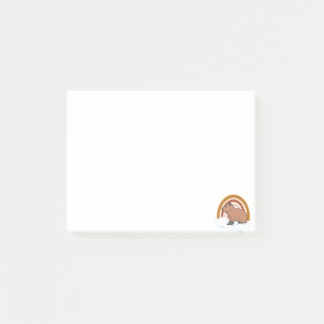 Capybara Heimtier Post-it Klebezettel (Vorderseite)