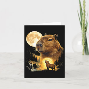 Capybara heult zum Mond Meme 90er Tier Karte