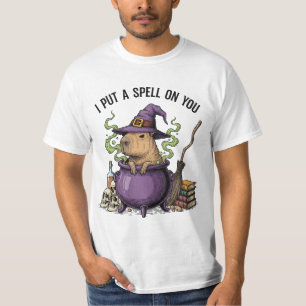 Capybara Hexe Cauldron - Witzige Halloween-Magie T-Shirt