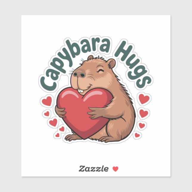 Capybara Hugs Aufkleber (Blatt)