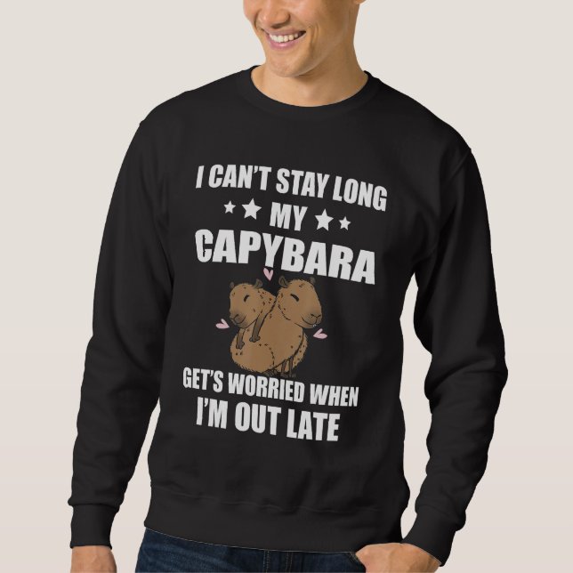 Capybara I Can t Stay Long  Capybara Rodent Animal Sweatshirt (Vorderseite)