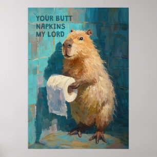 Capybara Ihre Hinternapkins Poster