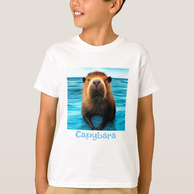 Capybara im T - Shirt (Vorderseite)