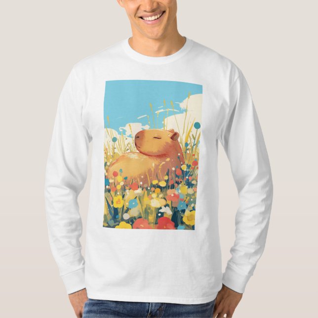 Capybara im Traumgebiet T-Shirt (Vorderseite)
