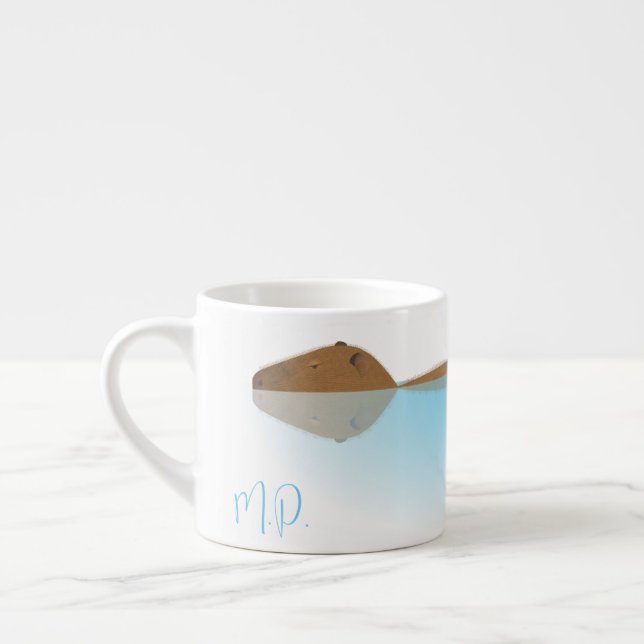 Capybara & Initials Espresso Tasse (Links)