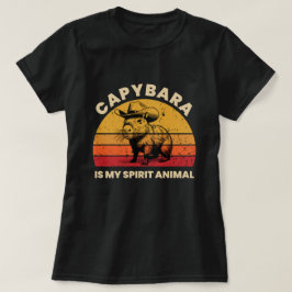 Capybara ist mein Geist Tier Capybara Cowboy T-Shirt