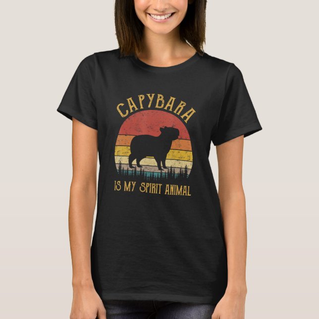 Capybara ist mein Geist Tier Niedlich T-Shirt (Vorderseite)