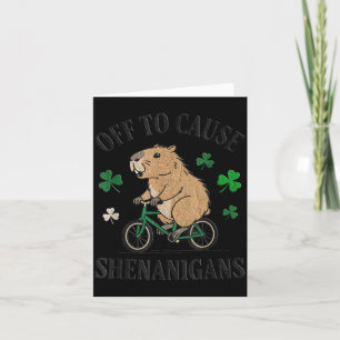 Capybara ist unterwegs, um am St. Patrick's Day Un Karte