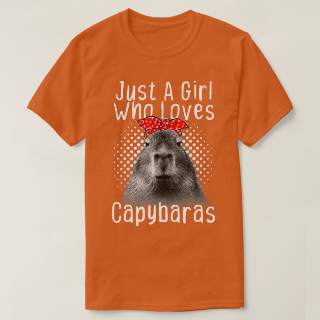 Capybara Just a Girl Who Lieben Capybaras (1) T-Shirt (Design vorne)