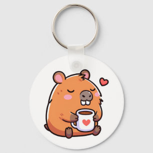 Capybara Kaffee Liebe Schlüsselanhänger