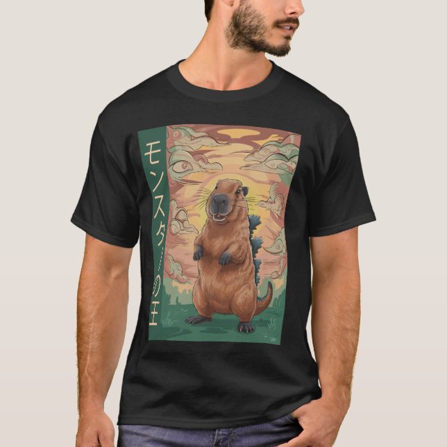 Capybara King of Monster Capyzilla Funny für Kinde T-Shirt (Vorderseite)