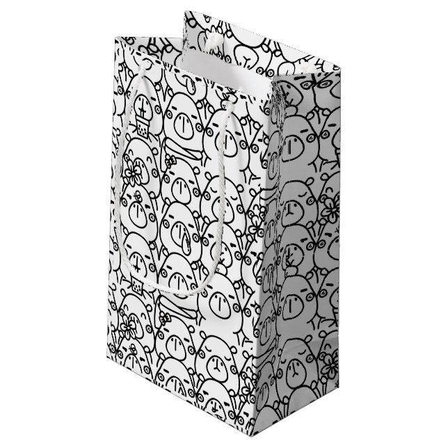 Capybara Kleine Geschenktüte (Rückseite Schrägansicht)