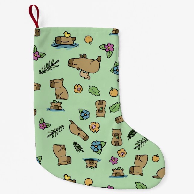 Capybara Kleiner Weihnachtsstrumpf (Vorderseite)