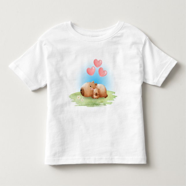 Capybara Kleinkind T-shirt (Vorderseite)