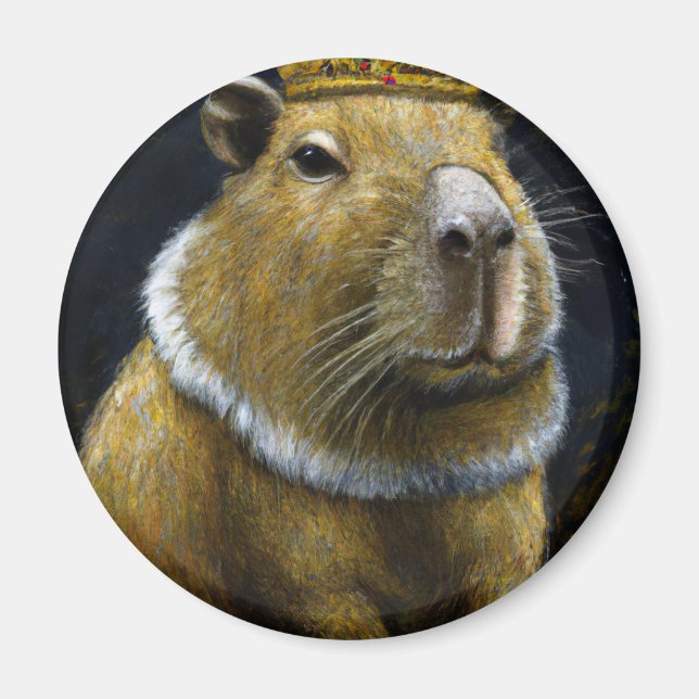 CAPYBARA KÖNIG MAGNET (Vorne)