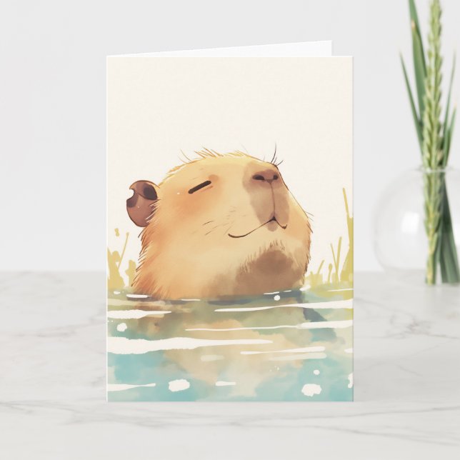 Capybara-Kühlung Karte (Vorderseite)