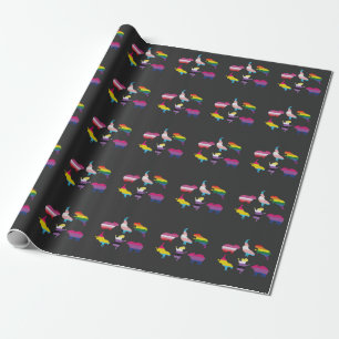 Capybara LGBTQ Rainbow Water Pig Transgender Pride Geschenkpapier