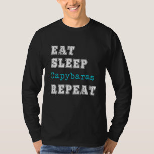 Capybara Liebe essen Schlaf Wiederholung Capybaras T-Shirt