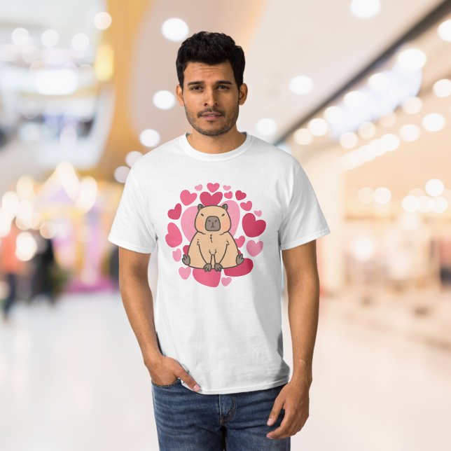 Capybara Lieben mit viel Herz T - Shirt (I love capybara)