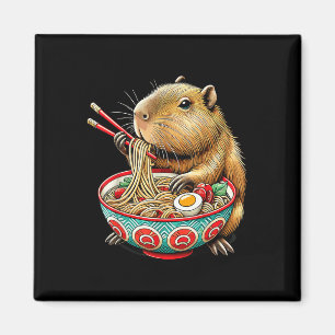 Capybara Lieben Noodle Capybara essen japanischen Magnet