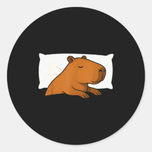 Capybara Lieblings-Schlafshirt Sleeng Schlafanzug  Runder Aufkleber