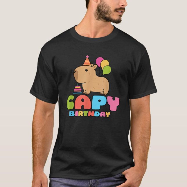 Capybara Lover Funny Rodent Animal B T-Shirt (Vorderseite)