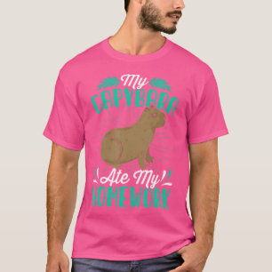 Capybara Lover Funny Sorry My Capybara Ate My Zuha T-Shirt