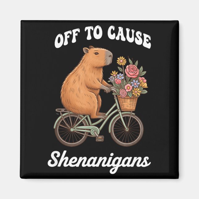 Capybara macht am St. Patrick's Day Blödsinn Magnet (Vorne)
