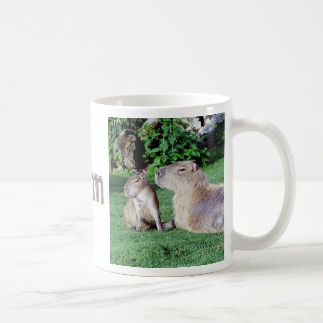 Capybara-Mama und Sohn-Tasse Tasse (Rechts)