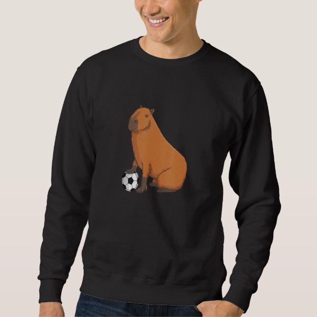 Capybara Meme Soccer player with Football Sweatshirt (Vorderseite)