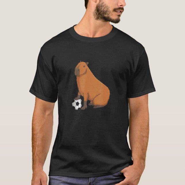 Capybara Meme Soccer player with Football T-Shirt (Vorderseite)