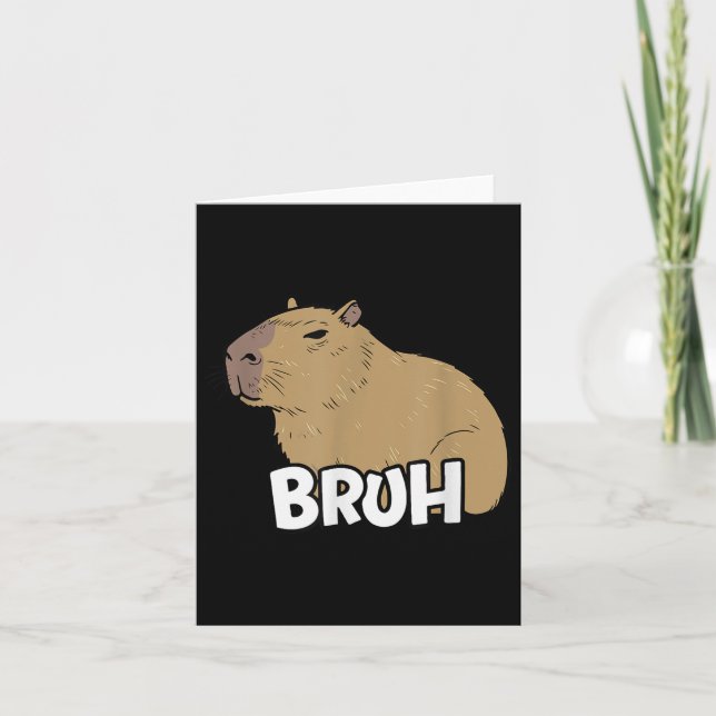 Capybara Meme Sprichwort Bruh mit Capybara Boys Gi Karte (Vorderseite)