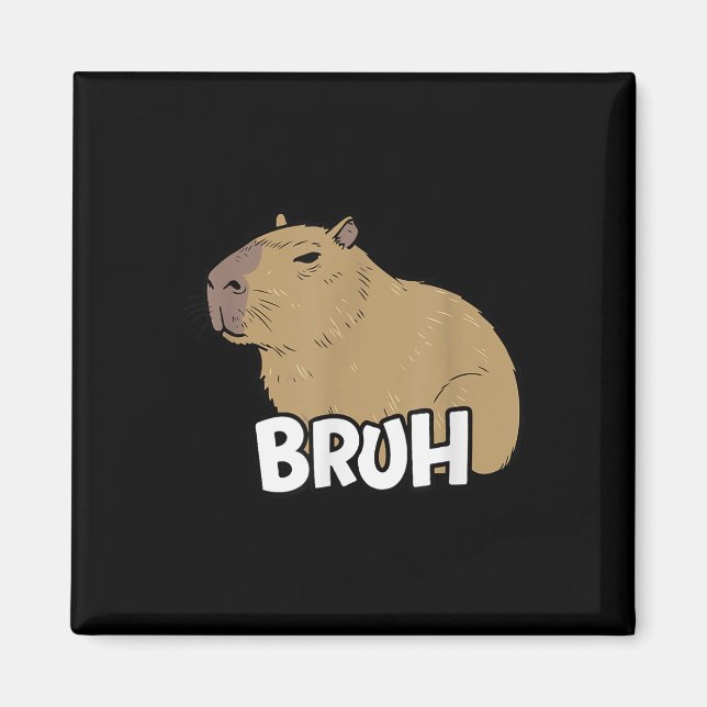 Capybara Meme Sprichwort Bruh mit Capybara Boys Gi Magnet (Vorne)