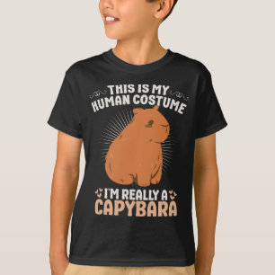 Capybara Menschliches Kostüm Witziges Halloween T-Shirt