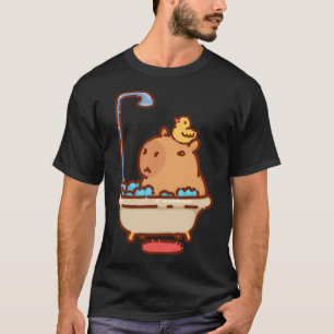 Capybara mit einem Bad mit einer Gummiente sehr ge T-Shirt