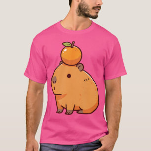 Capybara mit Orange auf der Capybara T-Shirt