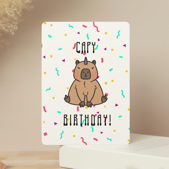 Capybara mit Party Hat Capy Birthday (Von Creator hochgeladen)
