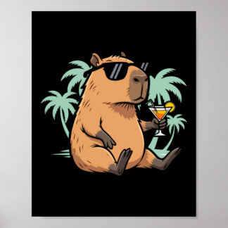 Capybara mit Schwanz - Chill-Vibes Poster