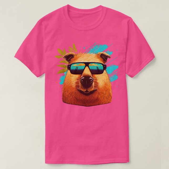 Capybara mit Sonnenbrille 5 T-Shirt (Design vorne)