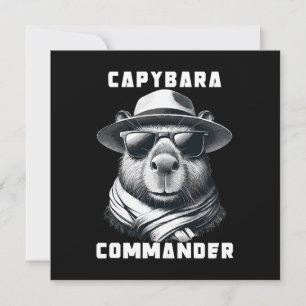 Capybara mit Sonnenbrille Capy Kommandant Einladung