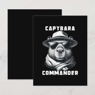 Capybara mit Sonnenbrille Capy Kommandant Mitteilungskarte