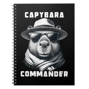 Capybara mit Sonnenbrille Capy-Kommandant Notizblock