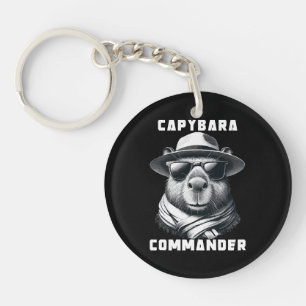 Capybara mit Sonnenbrille Capy Kommandant Schlüsselanhänger