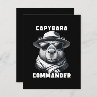 Capybara mit Sonnenbrille Kapitän Begleitkarte