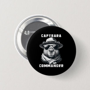 Capybara mit Sonnenbrille Kapitän Button
