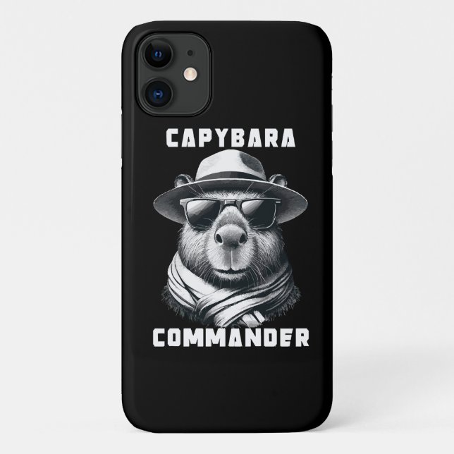 Capybara mit Sonnenbrille Kapitän Case-Mate iPhone Hülle (Rückseite)