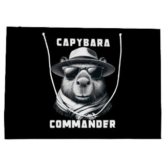 Capybara mit Sonnenbrille Kapitän Große Geschenktüte