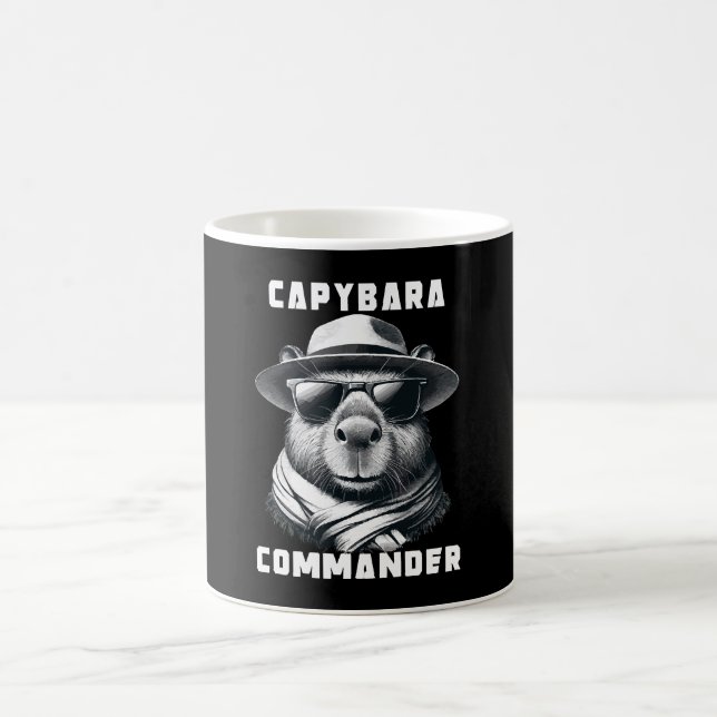 Capybara mit Sonnenbrille Kapitän Kaffeetasse (Mittel)