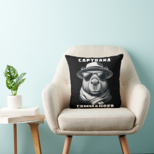 Capybara mit Sonnenbrille Kapitän Kissen